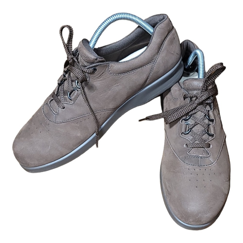 SAS Womens Free Time Chocolate Brown Suede‎ Walking Shoes Sz 9N Tripad Comfort